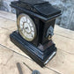 Ansonia Cast Iron Mantel Clock, Antique Wind Up Parlour Shelf Clock w/Pendulum