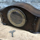 HAC Art Deco Mantel Clock, Vintage Hamburg American Shelf Clock, w/Pendulum Key