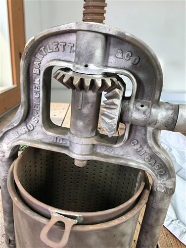 Hibbard Spencer Bartlett 6 Qt lard Press Sausage Stuffer Enterprise Fruit B