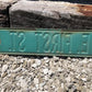 E First St Street Sign, Vintage Green Road Sign, 24x6 Metal Wall Sign Garage B