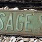 Osage St Street Sign, Vintage Green Road Sign, 18x6 Metal Wall Sign Garage A