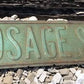 Osage St Street Sign, Vintage Green Road Sign, 18x6 Metal Wall Sign Garage A