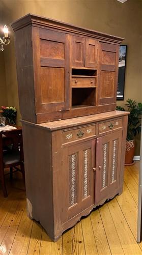 Walnut Kitchen Cupboard, Antique Cabinet, Primitive Pie Safe Jelly Cabinet Hutch