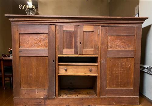 Walnut Kitchen Cupboard, Antique Cabinet, Primitive Pie Safe Jelly Cabinet Hutch