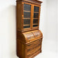 Antique Eastlake Secretary Desk, Bookcase, Cylinder Roll Top, Victorian Hutch