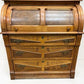 Antique Eastlake Secretary Desk, Bookcase, Cylinder Roll Top, Victorian Hutch