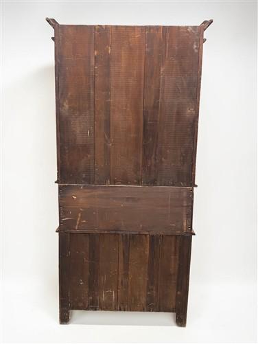 Antique Eastlake Secretary Desk, Bookcase, Cylinder Roll Top, Victorian Hutch