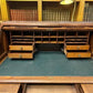 4'6" Tyler Desk Co. Roll Top Desk, Vintage Tambour Office Desk, Secretary Desk