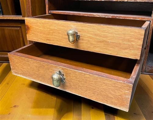 4'6" Tyler Desk Co. Roll Top Desk, Vintage Tambour Office Desk, Secretary Desk