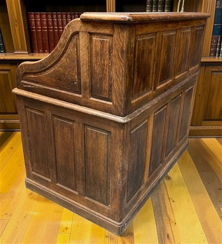 4'6" Tyler Desk Co. Roll Top Desk, Vintage Tambour Office Desk, Secretary Desk
