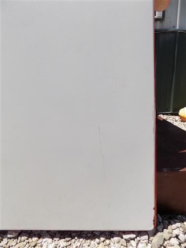 Red White Porcelain Table Top (40x25) Vintage Kitchen Cupboard Hoosier Enamel