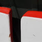 2 Red White Porcelain Table Top Panels (40x10) Vintage Kitchen Cupboard Hoosier