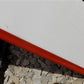 2 Red White Porcelain Table Top Panels (40x10) Vintage Kitchen Cupboard Hoosier