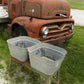Wheeling Galvanized Double Wash Tub, Beer Cooler, Flower Pot Stand Bucket A30