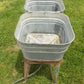 Wheeling Galvanized Double Wash Tub, Beer Cooler, Flower Pot Stand Bucket A30