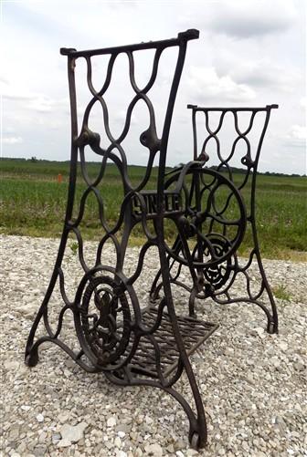 Treadle Sewing Machine, Cast Iron Base, Industrial Age Singer Steampunk RA