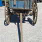 Horse Drawn Farm Wagon, Vintage Blue Wood Hay Wagon, Steel Rim Wheels, Primitive