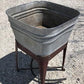 Wheeling Galvanized Single Wash Tub, Sink Cooler, Flower Pot Stand Bucket DT