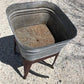 Wheeling Galvanized Single Wash Tub, Sink Cooler, Flower Pot Stand Bucket DT