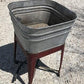 Wheeling Galvanized Single Wash Tub, Sink Cooler, Flower Pot Stand Bucket DT