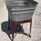 Wheeling Galvanized Single Wash Tub, Sink Cooler, Flower Pot Stand Bucket DT