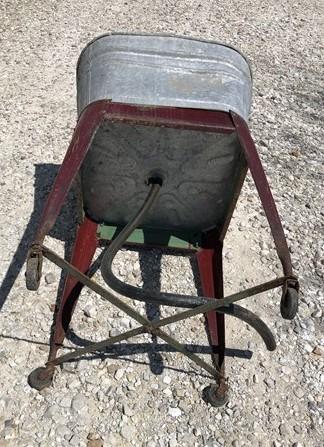 Wheeling Galvanized Single Wash Tub, Sink Cooler, Flower Pot Stand Bucket DT