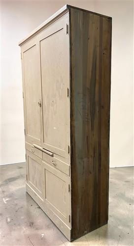 Wooden Storage Cabinet, Vintage Cupboard, Kitchen Pantry Linen Closet Armoire, A