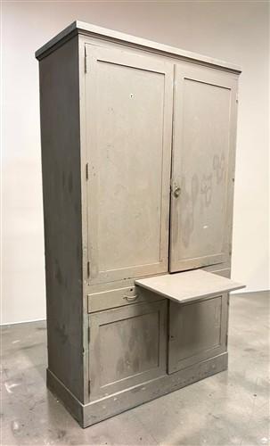 Wooden Storage Cabinet, Vintage Cupboard, Kitchen Pantry Linen Closet Armoire, A