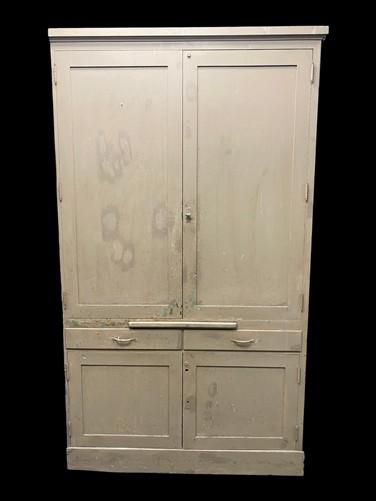 Wooden Storage Cabinet, Vintage Cupboard, Kitchen Pantry Linen Closet Armoire, B