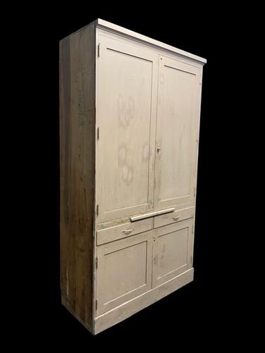 Wooden Storage Cabinet, Vintage Cupboard, Kitchen Pantry Linen Closet Armoire, B