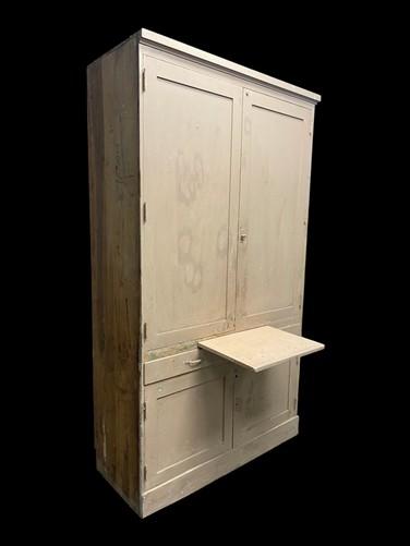 Wooden Storage Cabinet, Vintage Cupboard, Kitchen Pantry Linen Closet Armoire, B