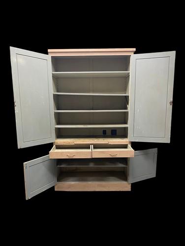 Wooden Storage Cabinet, Vintage Cupboard, Kitchen Pantry Linen Closet Armoire, B