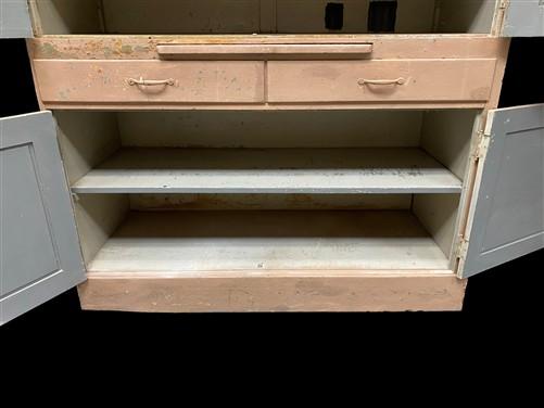 Wooden Storage Cabinet, Vintage Cupboard, Kitchen Pantry Linen Closet Armoire, B
