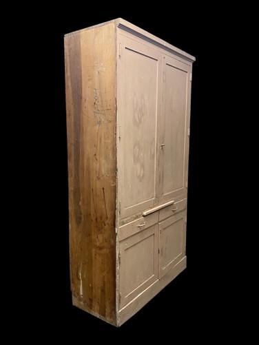 Wooden Storage Cabinet, Vintage Cupboard, Kitchen Pantry Linen Closet Armoire, B