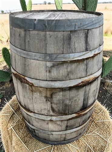 Whiskey Wine Barrel, Vintage Reclaimed Used Wood Barrel, Primitive Rum Keg, S