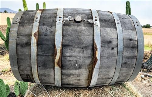 Whiskey Wine Barrel, Vintage Reclaimed Used Wood Barrel, Primitive Rum Keg, S