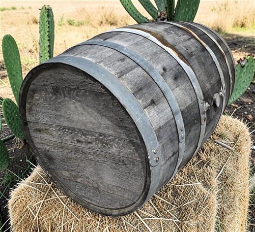 Whiskey Wine Barrel, Vintage Reclaimed Used Wood Barrel, Primitive Rum Keg, S