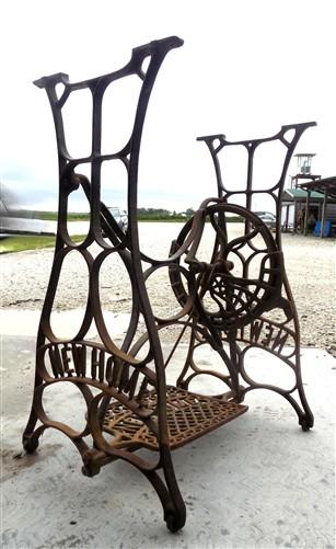 Treadle Sewing Machine, Cast Iron Base, Industrial Age New Home Steampunk QS,