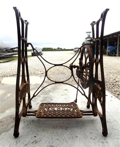 Treadle Sewing Machine, Cast Iron Base, Industrial Age New Home Steampunk QS,