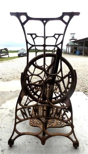 Treadle Sewing Machine, Cast Iron Base, Industrial Age New Home Steampunk QS,