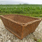 Rectangular Wicker Basket, Vintage German Woven Basket, Storage Organizer C43,