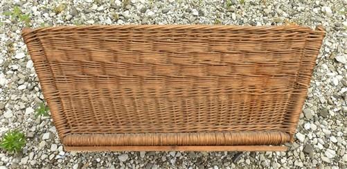 Rectangular Wicker Basket, Vintage German Woven Basket, Storage Organizer C43,