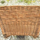 Rectangular Wicker Basket, Vintage German Woven Basket, Storage Organizer C43,