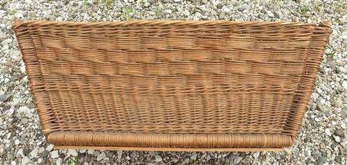 Rectangular Wicker Basket, Vintage German Woven Basket, Storage Organizer C43,