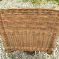Rectangular Wicker Basket, Vintage German Woven Basket, Storage Organizer C43,