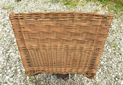 Rectangular Wicker Basket, Vintage German Woven Basket, Storage Organizer C43,
