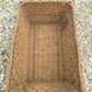 Rectangular Wicker Basket, Vintage German Woven Basket, Storage Organizer C43,