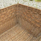 Rectangular Wicker Basket, Vintage German Woven Basket, Storage Organizer C43,