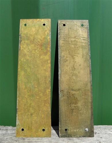 Brass Push Pull Plates Door Handle, Architectural Salvage Swing Door Hardware