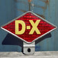 DX Gas Gasoline Reflective Plate Topper, Vintage Gas Oil Station Dura Product